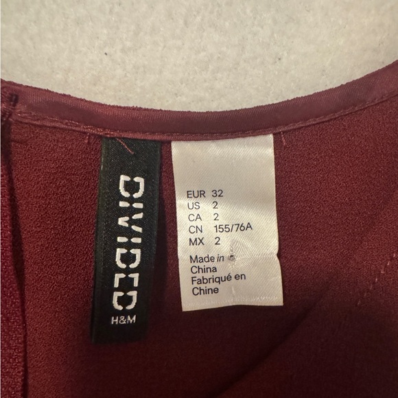 H&M Sleeveless Burgundy Dress - Picture 3 of 6